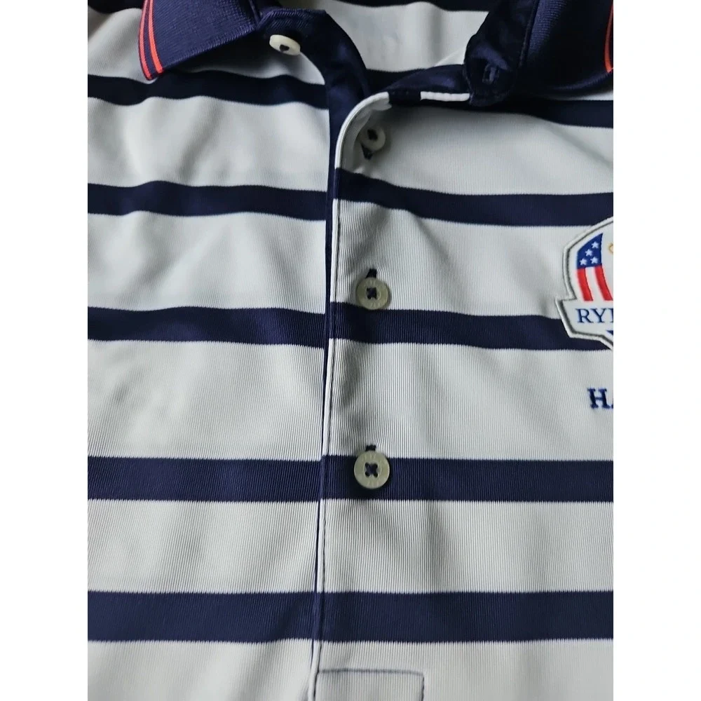 Polo Golf Ralph Lauren Shirt Men's L Ryder Cup Patch 2016 PGA Hazeltine Tailored